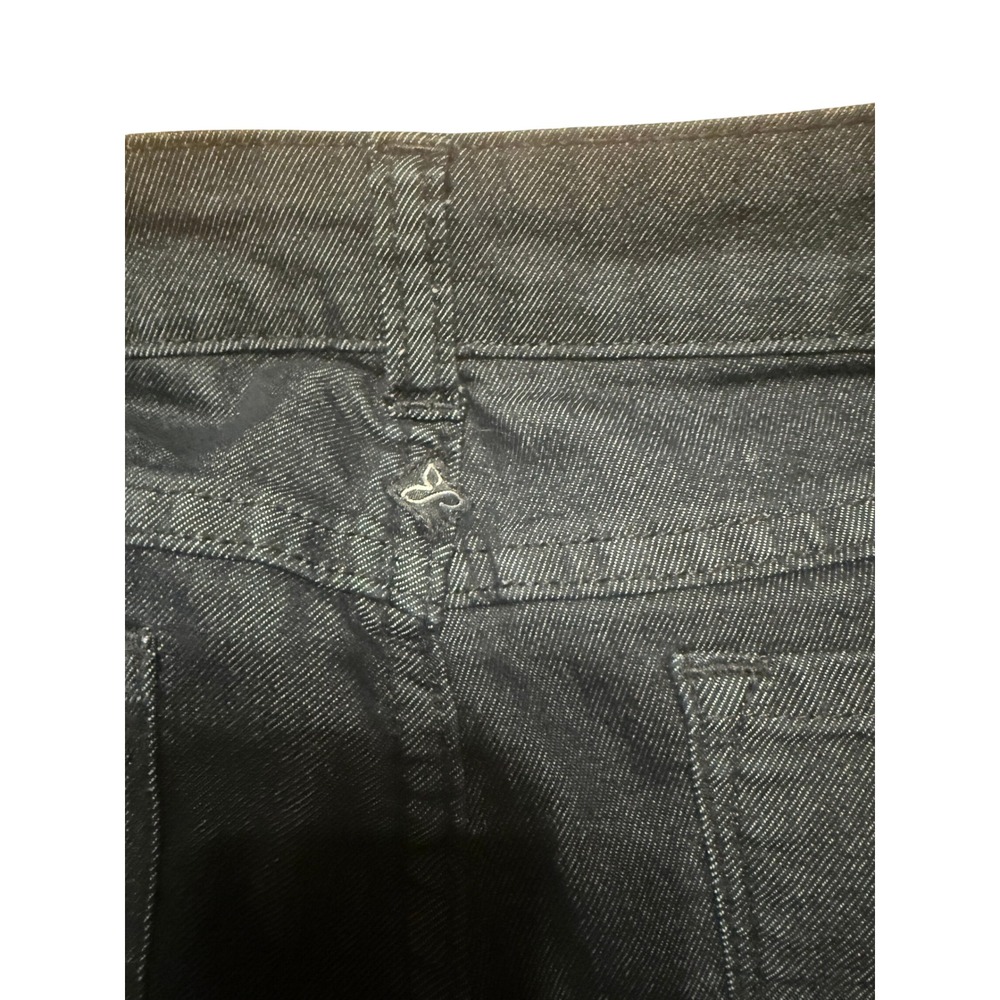 prAna Womens Black Denim Pants Size 6 Straight Leg Classic Fit - Picture 2 of 6